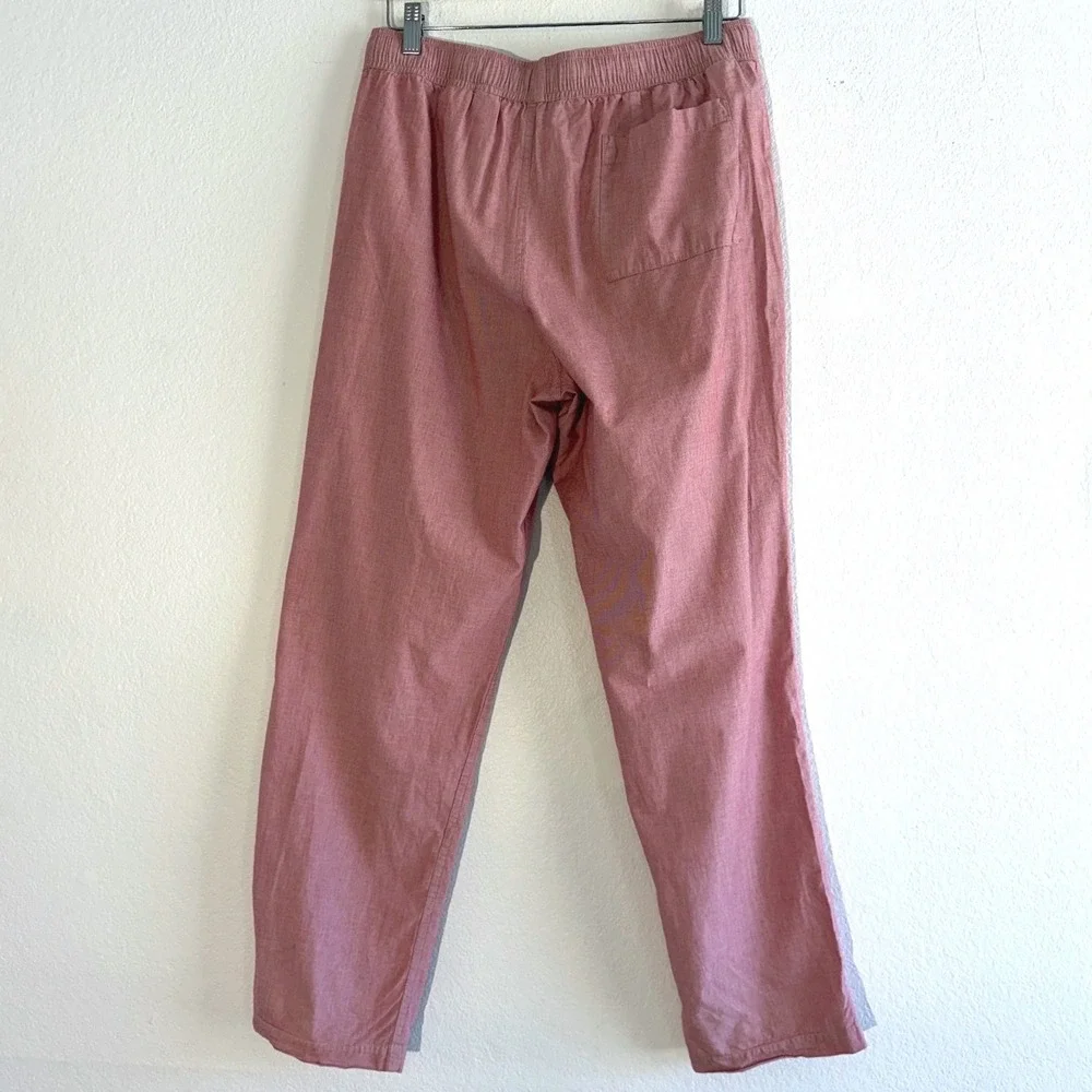 J.Crew Womens Medium Red Cotton Drawstring Elastic Waist Lounge Pants